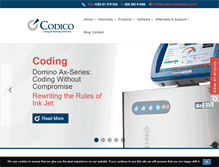 Tablet Screenshot of codico-distributors.com